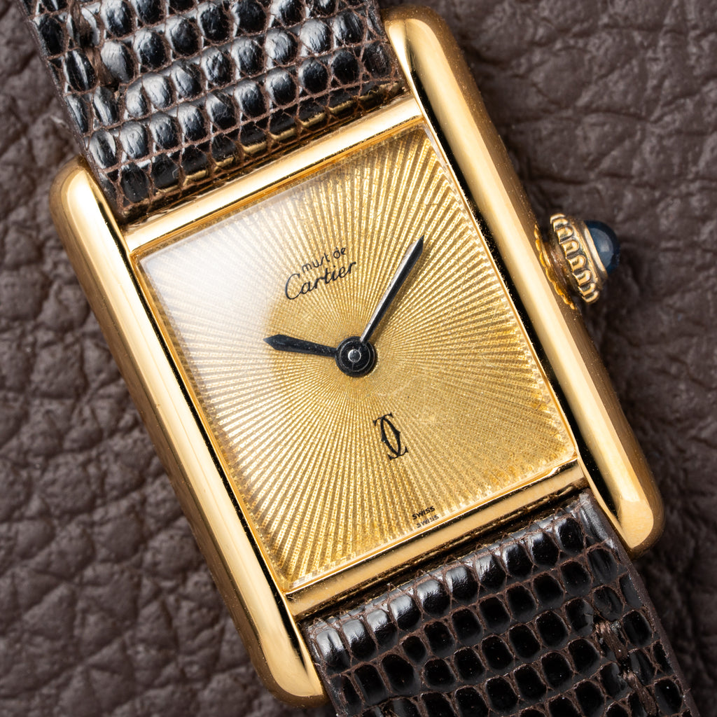 Cartier Tank Must de Vermeil "Discor" Dial PM from 1980s