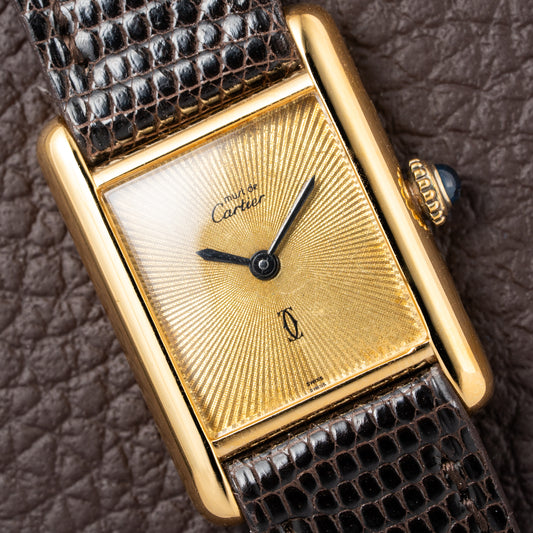 Cartier Tank Must de Vermeil "Discor" Dial PM from 1980s