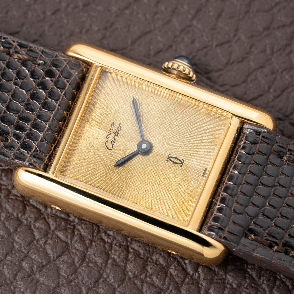 Cartier Tank Must de Vermeil "Discor" Dial PM from 1980s