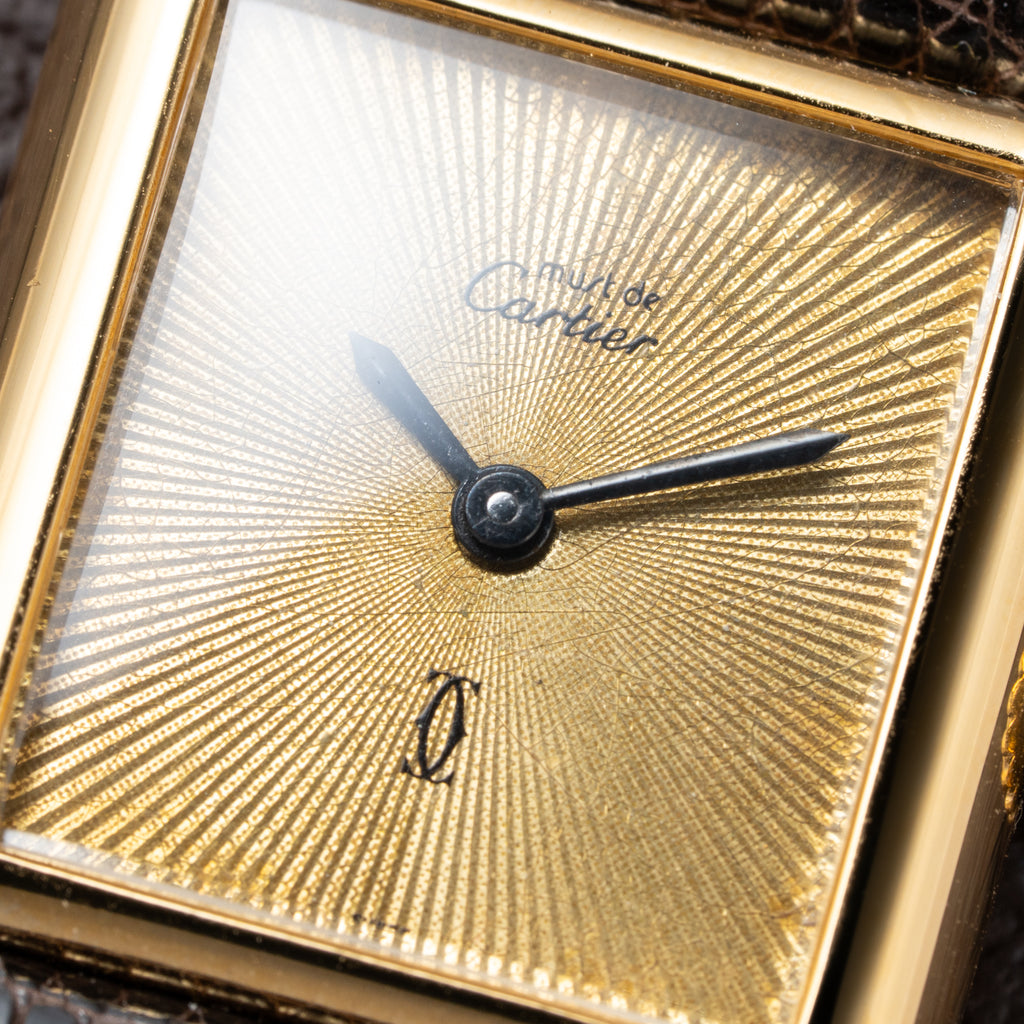 Cartier Tank Must de Vermeil "Discor" Dial PM from 1980s