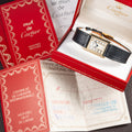 Cartier Tank Must de Vendôme Roman Ivory Column Dial Vermeil PM Full Set from 1992 Ref 5057001