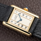Cartier Tank Must de Vendôme Roman Ivory Column Dial Vermeil PM Full Set from 1992 Ref 5057001