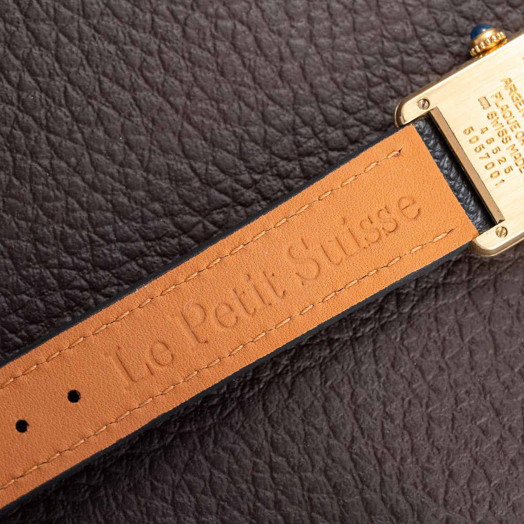 Cartier Tank Must de Vendôme Roman Ivory Column Dial Vermeil PM Full Set from 1992 Ref 5057001