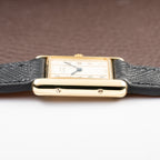 Cartier Tank Must de Vendôme Roman Ivory Column Dial Vermeil PM Full Set from 1992 Ref 5057001