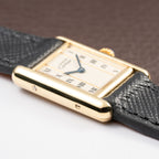 Cartier Tank Must de Vendôme Roman Ivory Column Dial Vermeil PM Full Set from 1992 Ref 5057001