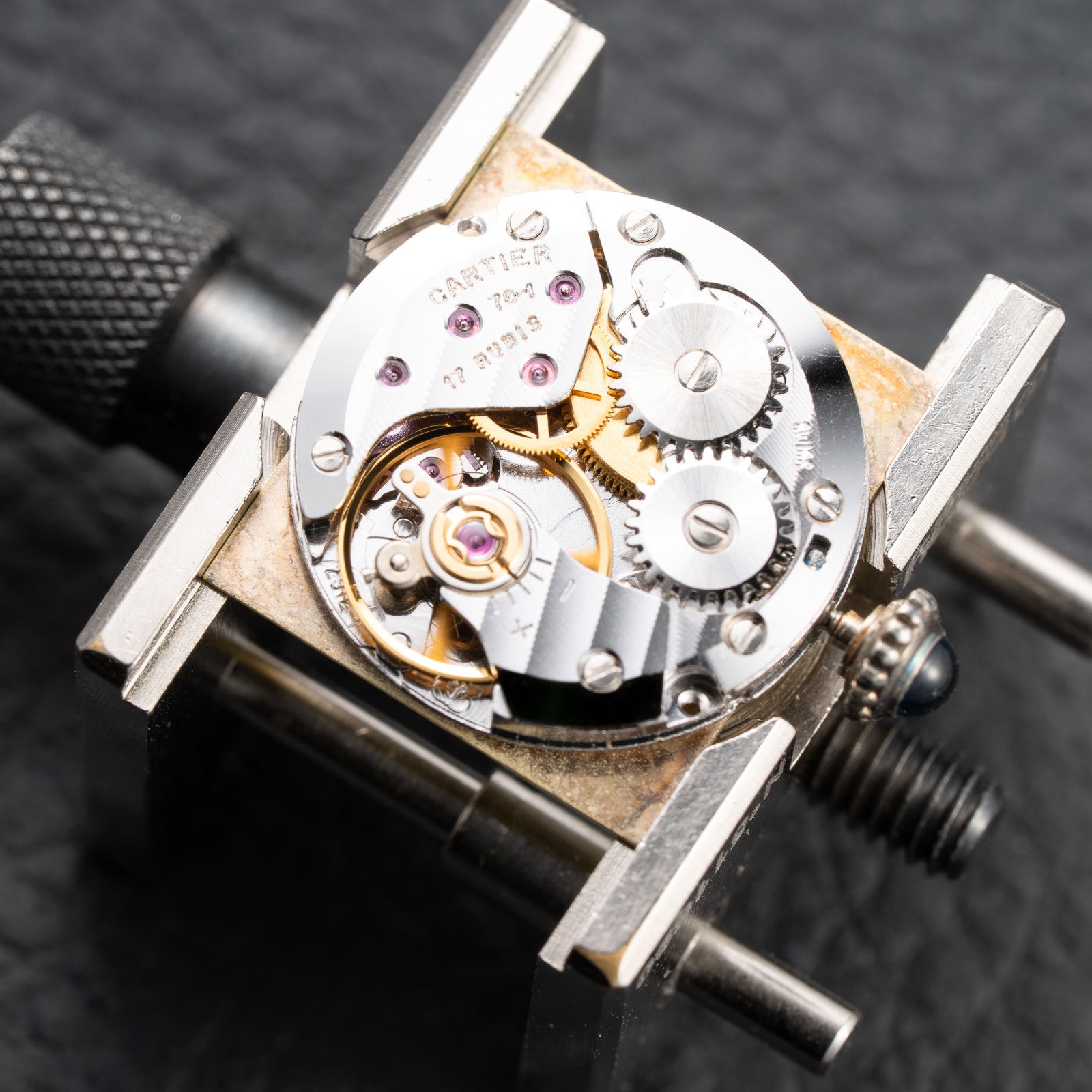 Cartier Tank Must de Roman Lemon Dial Vermeil PM from 1980s