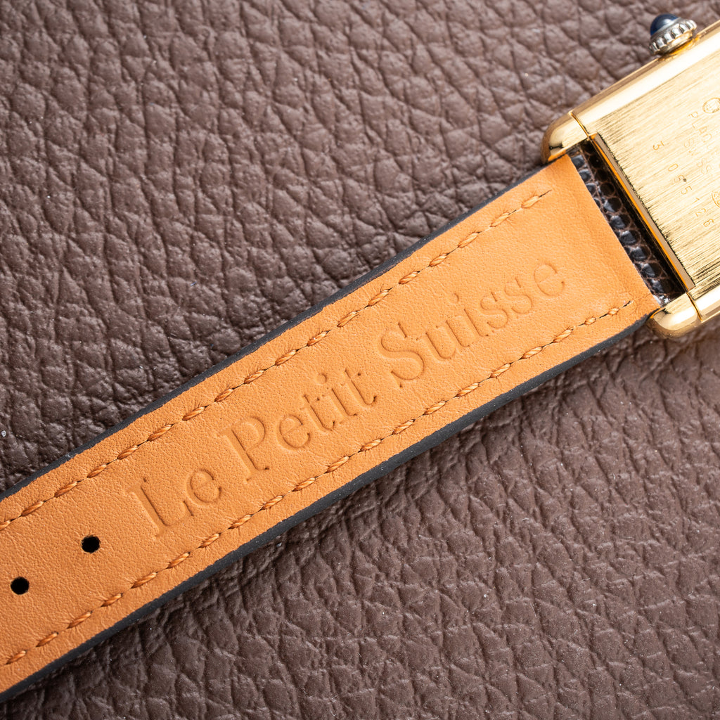 Cartier Tank Must de Roman Lemon Dial Vermeil PM from 1980s