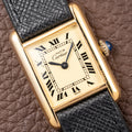 Cartier Tank Must de Roman Lemon Dial Vermeil PM from 1980s