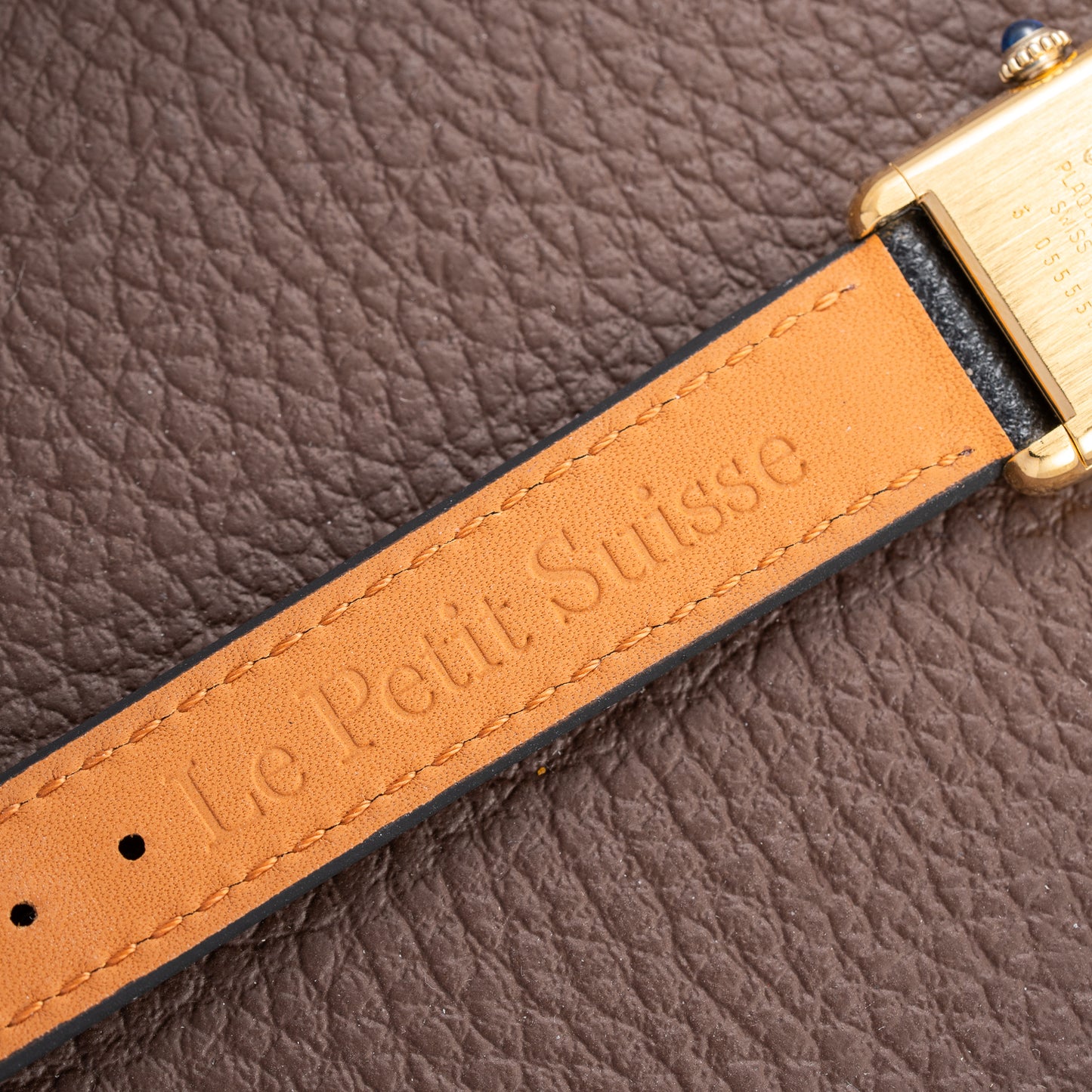 Cartier Tank Must de Roman Lemon Dial Vermeil PM from 1980s