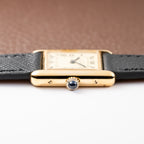 Cartier Tank Must de Roman Lemon Dial Vermeil PM from 1980s