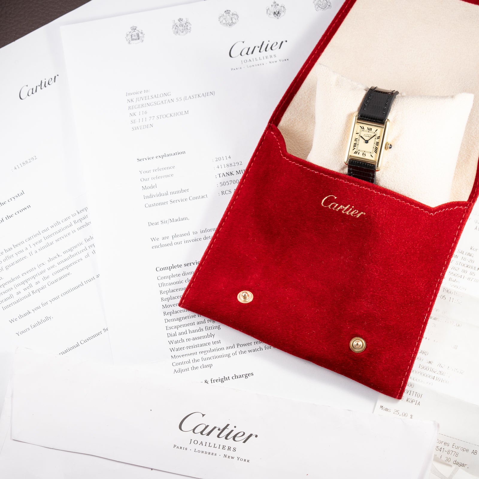 Cartier Tank Must de Lemon Roman Dial PM Vermeil Quartz with Paperwork Ref 5057001 from 1990s