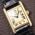 Cartier Tank Must de Lemon Roman Dial PM Vermeil Quartz with Paperwork Ref 5057001 from 1990s