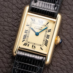 Cartier Tank Must de Lemon Roman Dial PM Vermeil Quartz with Paperwork Ref 5057001 from 1990s