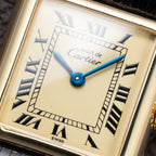Cartier Tank Must de Lemon Roman Dial PM Vermeil Quartz with Paperwork Ref 5057001 from 1990s