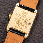 Cartier Tank Must de Lemon Roman Dial PM Vermeil Quartz with Paperwork Ref 5057001 from 1990s