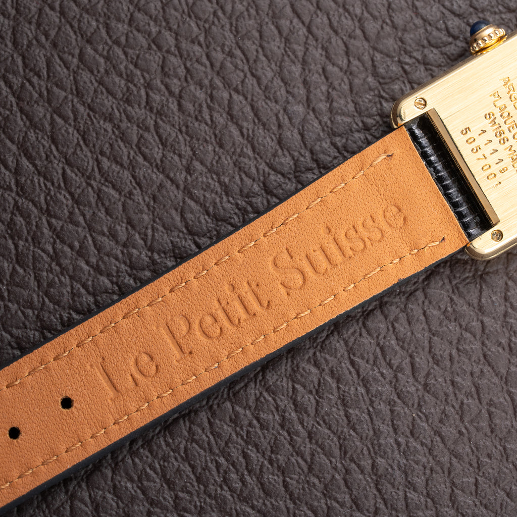 Cartier Tank Must de Lemon Roman Dial PM Vermeil Quartz with Paperwork Ref 5057001 from 1990s