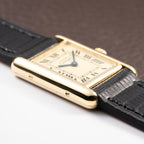 Cartier Tank Must de Lemon Roman Dial PM Vermeil Quartz with Paperwork Ref 5057001 from 1990s
