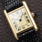 Cartier Tank Must de Vermeil Lemon Roman Dial Quartz PM Ref. 3 66001 From 1990s