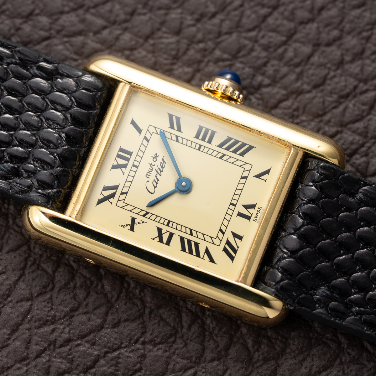 Cartier Tank Must de Vermeil Lemon Roman Dial Quartz PM Ref. 3 66001 From 1990s