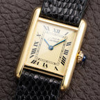 Cartier Tank Must de Vermeil Lemon Roman Dial Quartz PM Ref. 3 66001 From 1990s