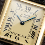 Cartier Tank Must de Vermeil Lemon Roman Dial Quartz PM Ref. 3 66001 From 1990s