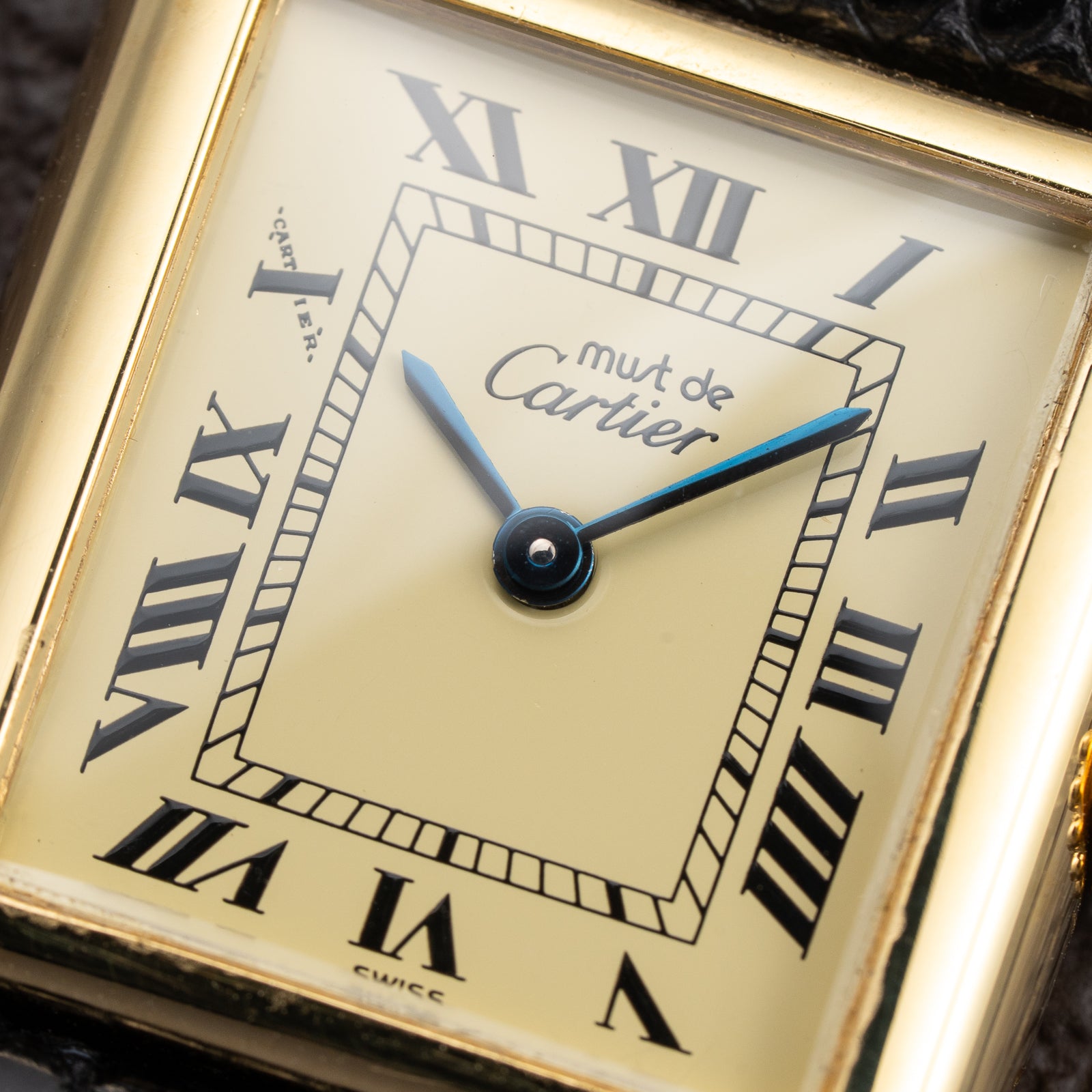 Cartier Tank Must de Vermeil Lemon Roman Dial Quartz PM Ref. 3 66001 From 1990s