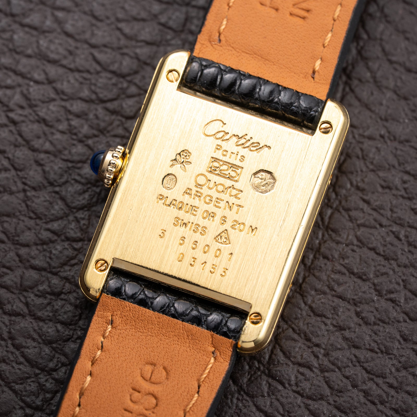 Cartier Tank Must de Vermeil Lemon Roman Dial Quartz PM Ref. 3 66001 From 1990s