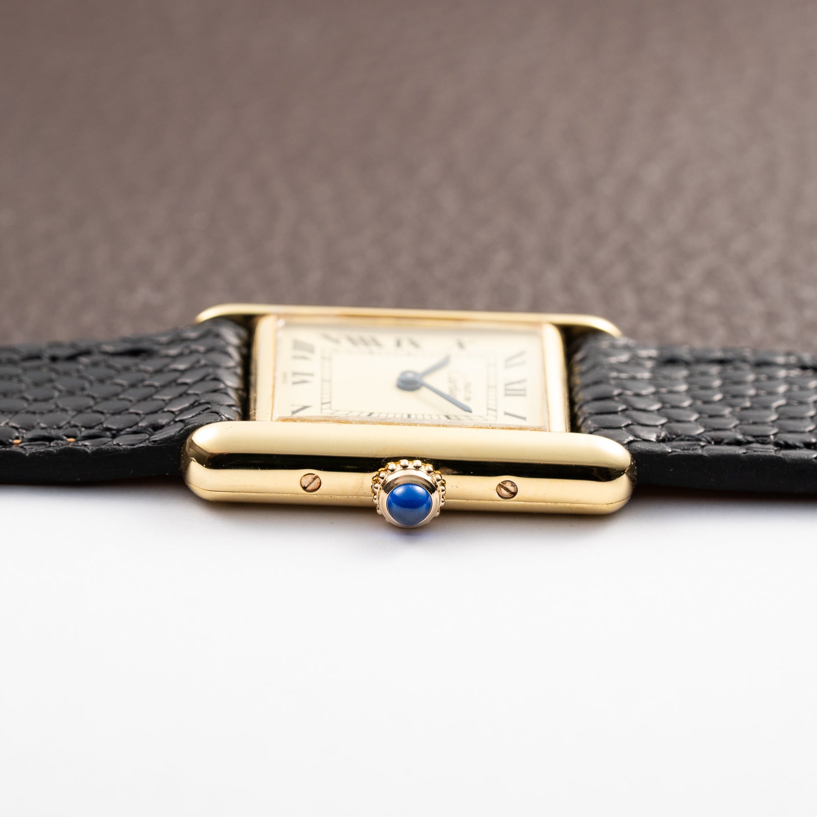 Cartier Tank Must de Vermeil Lemon Roman Dial Quartz PM Ref. 3 66001 From 1990s