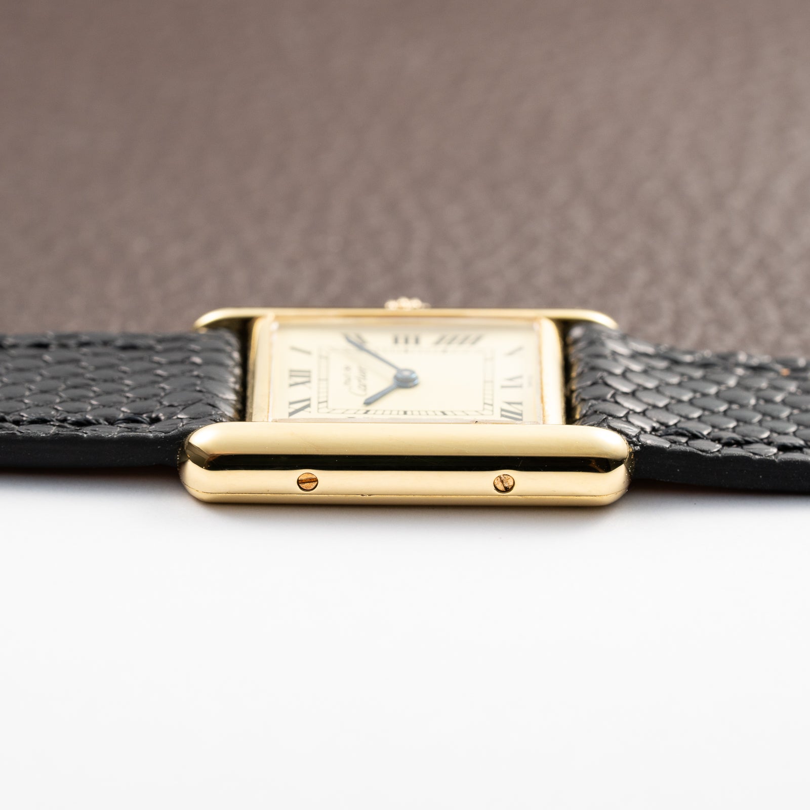 Cartier Tank Must de Vermeil Lemon Roman Dial Quartz PM Ref. 3 66001 From 1990s