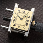 Cartier Tank Must de Roman Lemon Dial Vermeil PM from 1980s