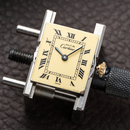 Cartier Tank Must de Roman Lemon Dial Vermeil PM from 1980s