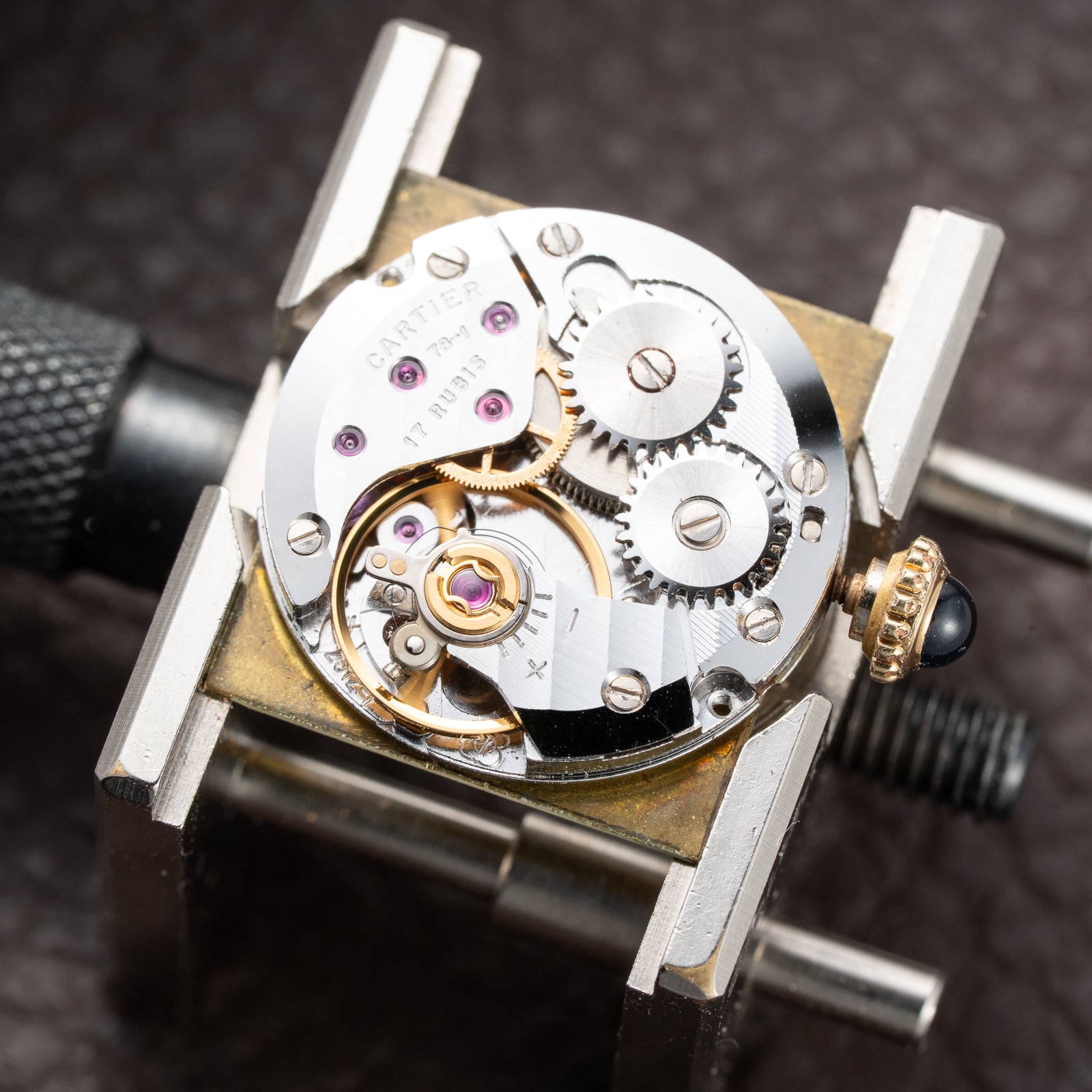 Cartier Tank Must de Roman Lemon Dial Vermeil PM from 1980s
