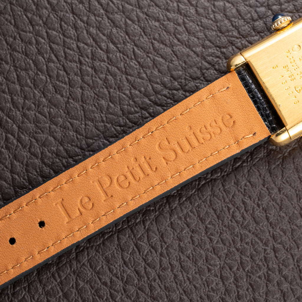 Cartier Tank Must de Roman Lemon Dial Vermeil PM from 1980s