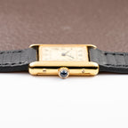 Cartier Tank Must de Roman Lemon Dial Vermeil PM from 1980s