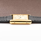 Cartier Tank Must de Roman Lemon Dial Vermeil PM from 1980s