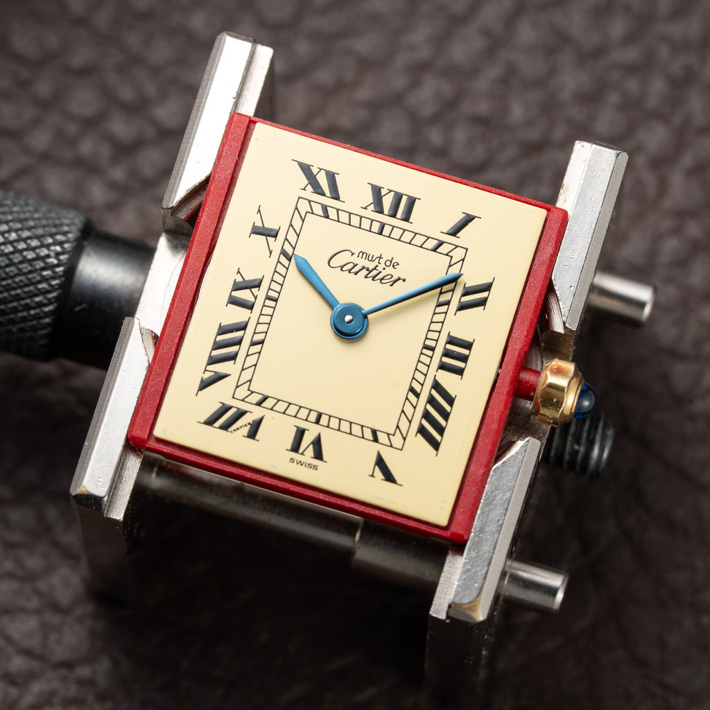 Cartier Tank Must de Lemon Roman Dial β 091 AM ZF MANAUS Brazil Export Market Vermeil PM Quartz Ref 3 66001 from 1980s