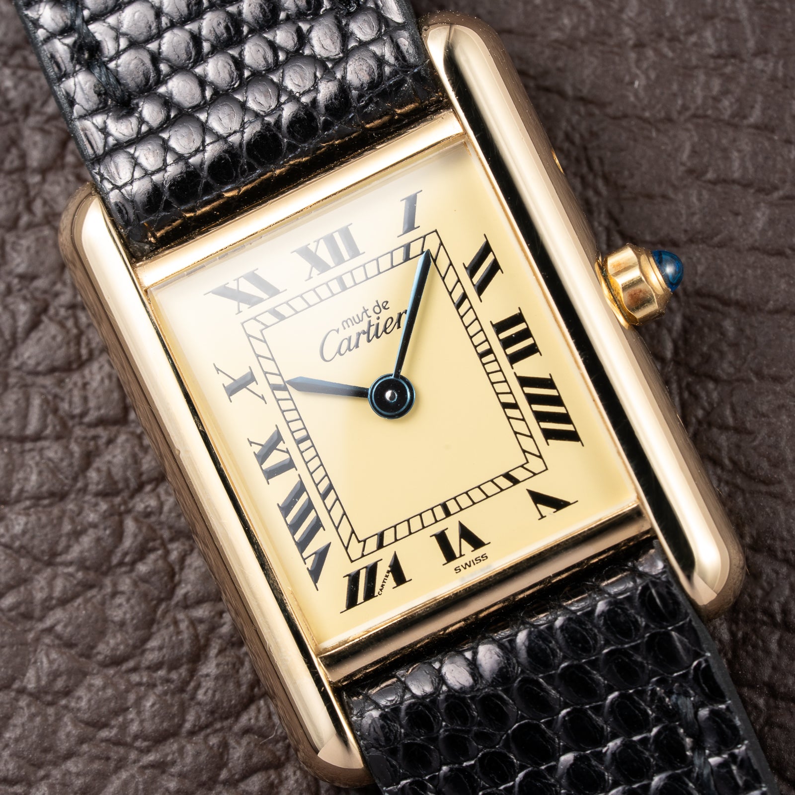 Cartier Tank Must de Lemon Roman Dial β 091 AM ZF MANAUS Brazil Export Market Vermeil PM Quartz Ref 3 66001 from 1980s