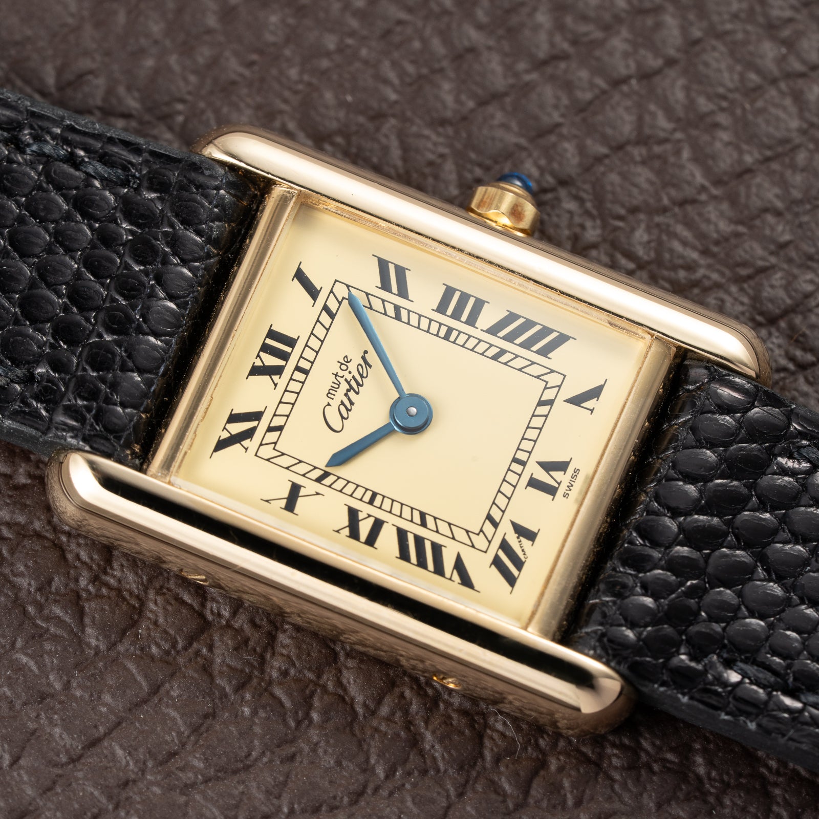 Cartier Tank Must de Lemon Roman Dial β 091 AM ZF MANAUS Brazil Export Market Vermeil PM Quartz Ref 3 66001 from 1980s