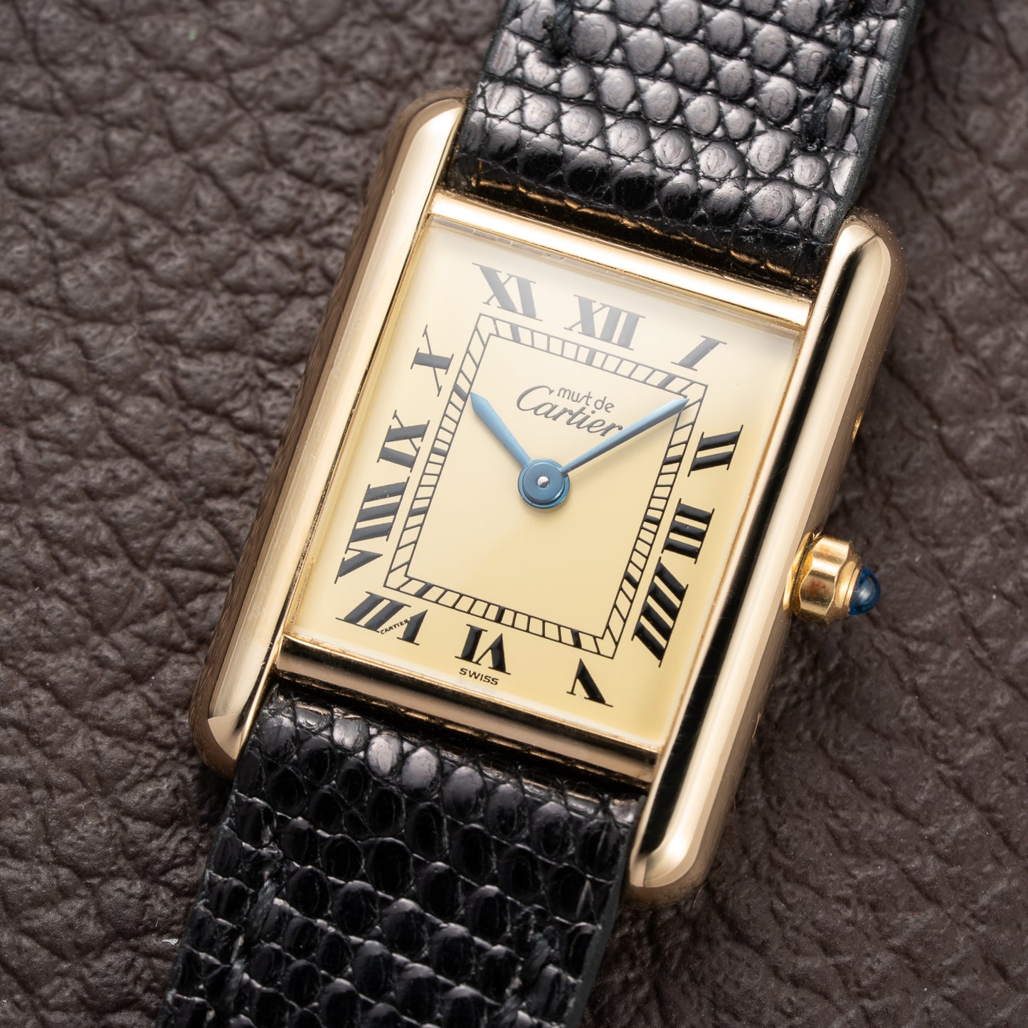 Cartier Tank Must de Lemon Roman Dial β 091 AM ZF MANAUS Brazil Export Market Vermeil PM Quartz Ref 3 66001 from 1980s