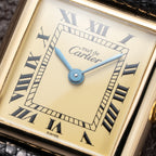 Cartier Tank Must de Lemon Roman Dial β 091 AM ZF MANAUS Brazil Export Market Vermeil PM Quartz Ref 3 66001 from 1980s