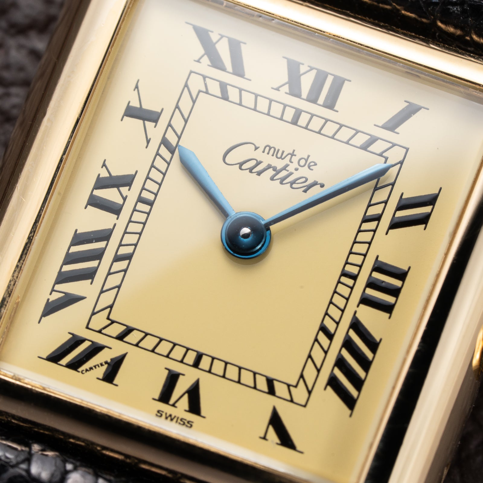 Cartier Tank Must de Lemon Roman Dial β 091 AM ZF MANAUS Brazil Export Market Vermeil PM Quartz Ref 3 66001 from 1980s