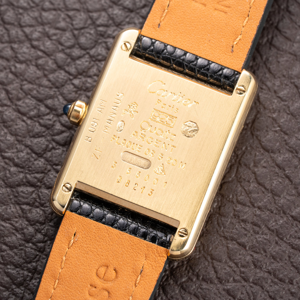 Cartier Tank Must de Lemon Roman Dial β 091 AM ZF MANAUS Brazil Export Market Vermeil PM Quartz Ref 3 66001 from 1980s