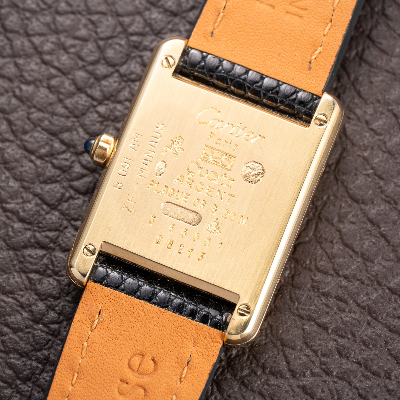 Cartier Tank Must de Lemon Roman Dial β 091 AM ZF MANAUS Brazil Export Market Vermeil PM Quartz Ref 3 66001 from 1980s