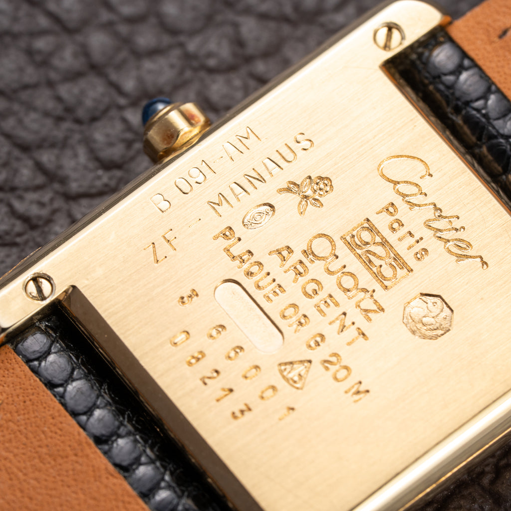 Cartier Tank Must de Lemon Roman Dial β 091 AM ZF MANAUS Brazil Export Market Vermeil PM Quartz Ref 3 66001 from 1980s