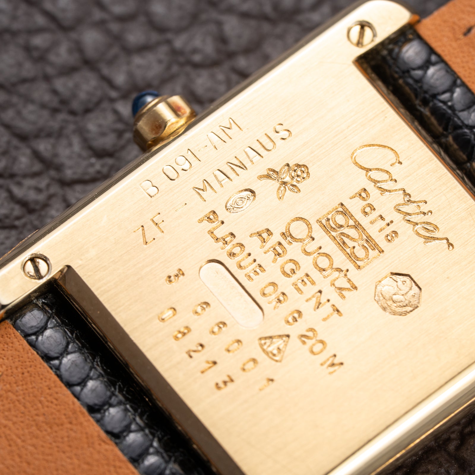 Cartier Tank Must de Lemon Roman Dial β 091 AM ZF MANAUS Brazil Export Market Vermeil PM Quartz Ref 3 66001 from 1980s