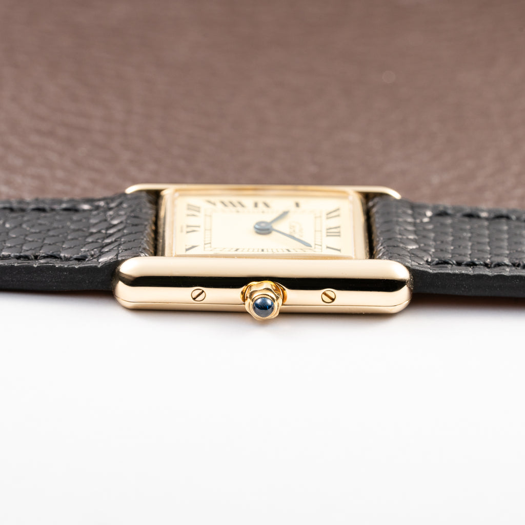 Cartier Tank Must de Lemon Roman Dial β 091 AM ZF MANAUS Brazil Export Market Vermeil PM Quartz Ref 3 66001 from 1980s