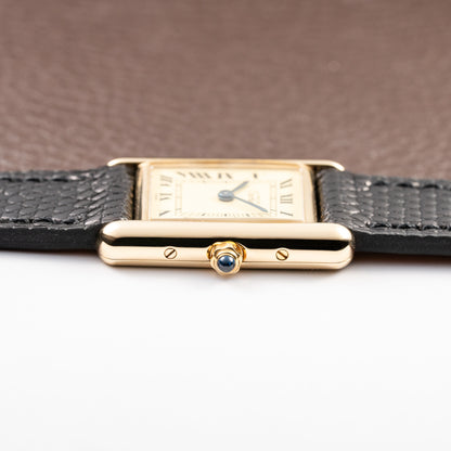 Cartier Tank Must de Lemon Roman Dial β 091 AM ZF MANAUS Brazil Export Market Vermeil PM Quartz Ref 3 66001 from 1980s