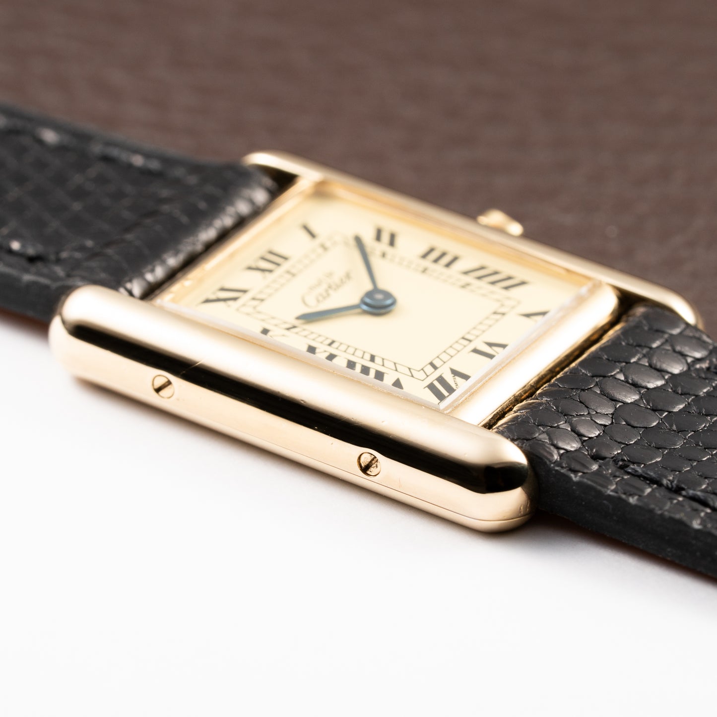 Cartier Tank Must de Lemon Roman Dial β 091 AM ZF MANAUS Brazil Export Market Vermeil PM Quartz Ref 3 66001 from 1980s