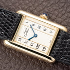 Cartier Tank Must de Vendôme Roman Ivory Column Dial Vermeil PM Ref 557051 from 1990s
