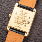 Cartier Tank Must de Vendôme Roman Ivory Column Dial Vermeil PM Ref 557051 from 1990s